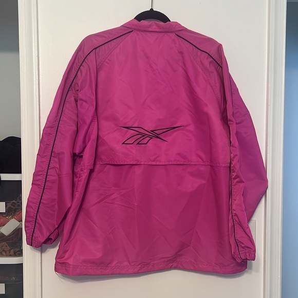 Reebok Bright Pink Magenta Windbreaker Jacket - Picture 5 of 9